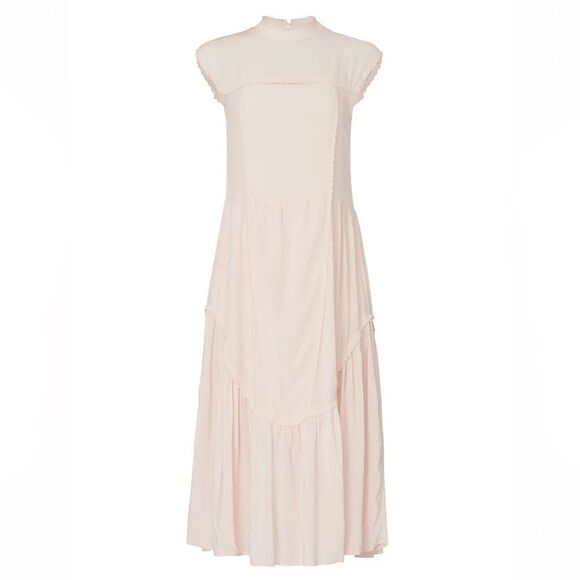 See by Chloé Mock Neck Long Dress in soft pink - Picture 2 of 15